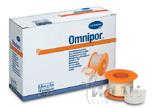 Пластырь "Omnipor" гипоаллергенный из неткан. матер. цв бел 5м х 5см