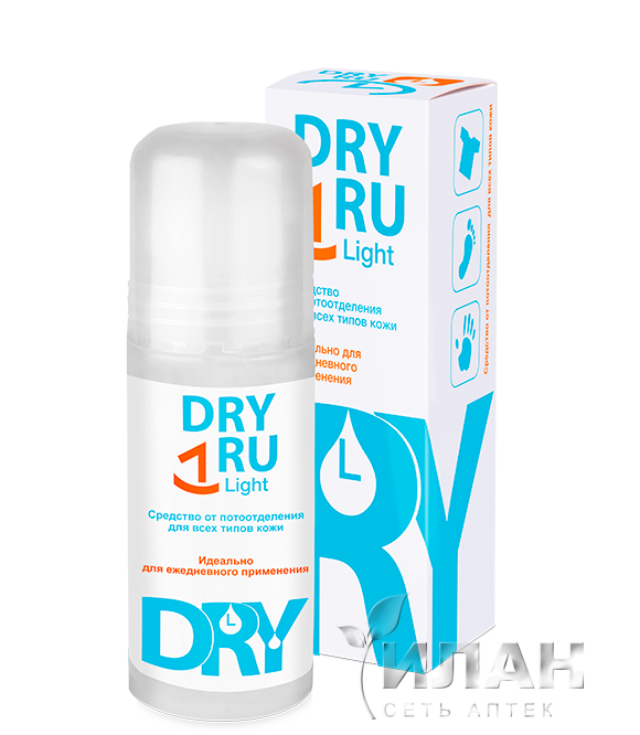 Средство "DryRu Light" (ДрайРу Лайт) от потоотделения для всех типов кожи