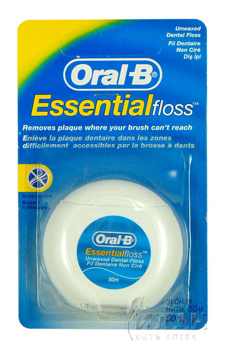 Зубная нить Орал-Би Эссеншиал Флосс (Oral-B Essential Floss)