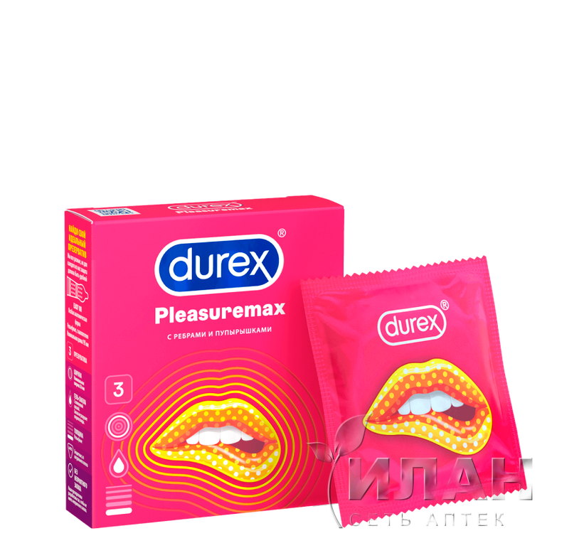 Презервативы Дюрекс Плеасуремакс (DUREX Pleasuremax) c ребрами и пупырышками