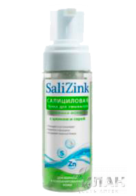Пенка для умывания Салицинк (Salizink) салициловая с цинком и серой для жирной и комбинированной кожи