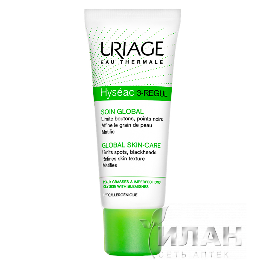 Урьяж Исеак 3-Регул Универсальный уход для жирной и проблемной кожи (Uriage Hyseac 3-Regul Soin Global)