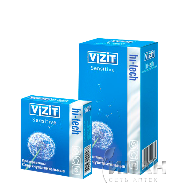Презервативы Визит Хай-тек Сенситив (Vizit Hi-tech Sensitive) сверхчувствительные