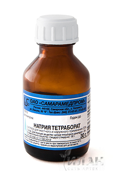 Натрия тетрабората (Буры) раствор в глицерине 20% (Sodium tetraborate (Bura) solution in glycerine 20%)