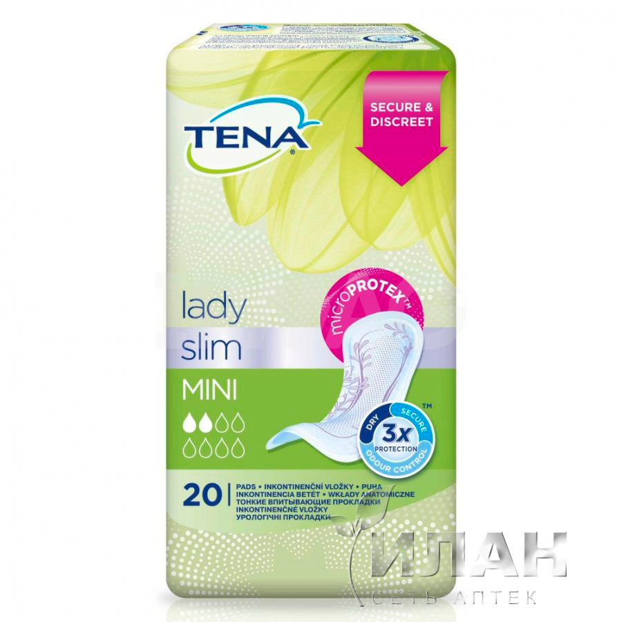 Прокладки Тена Леди Слим (TENA Lady Slim) урологические